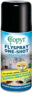 FLYSPRAY® ONE-SHOT 1 PEZZO INSETTICIDA-ACARICIDA 150 ML BOMBOLETTA AUTOSVUOTANTE A BASE DI PIRETRINE PURE 