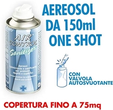 AIR CONTROL SANITIZER ONE SHOT 150 ML Areosol Disinfettante Germicida, bomboletta autosvuotante